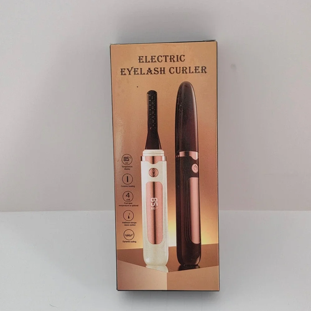 HeatedGirls JM-T10 Electric Eyelash Curler Heated Lash Lifter Black Rose Gold